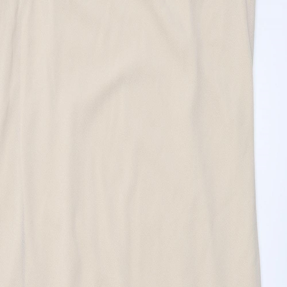 Studio 1 Womens Beige Polyester Tank Dress Size 12 Round Neck Pullover