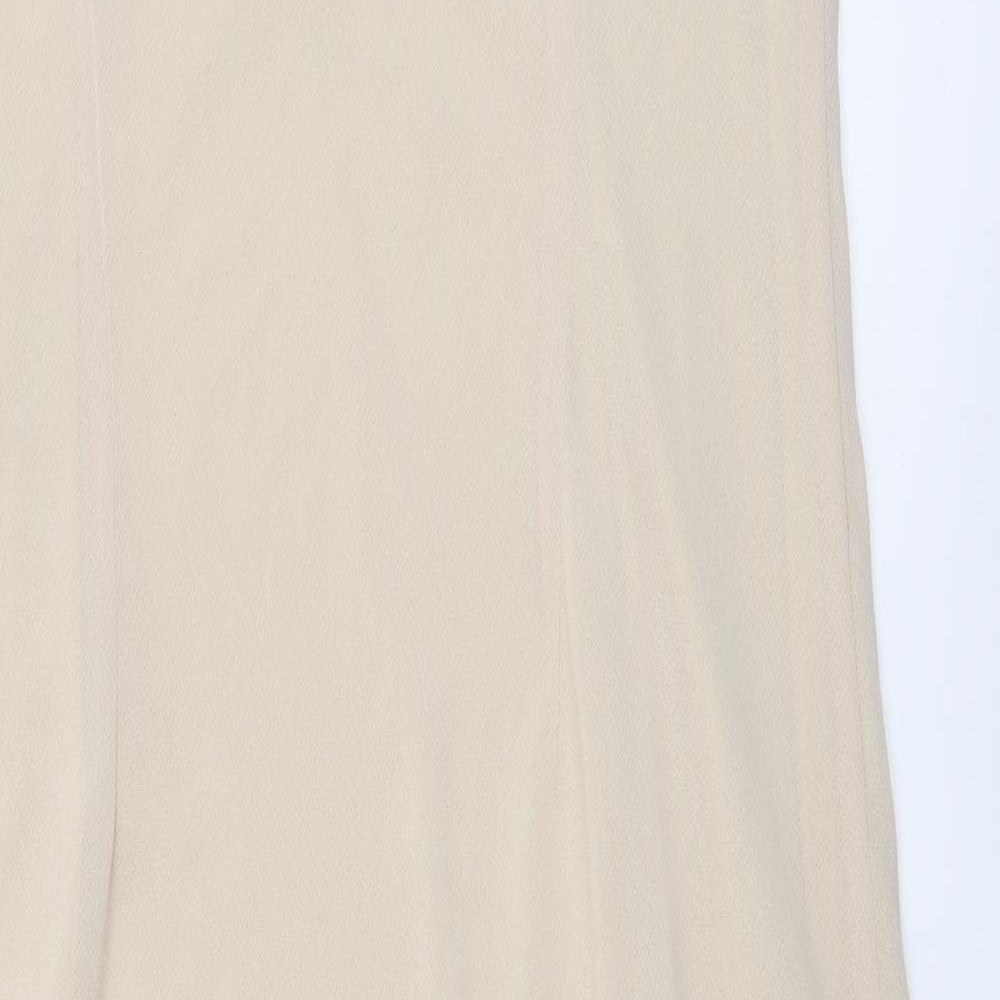 Studio 1 Womens Beige Polyester Tank Dress Size 12 Round Neck Pullover