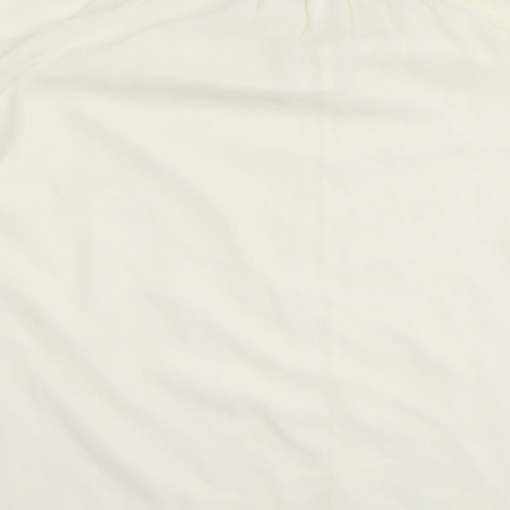George Womens Ivory Polyester Basic Blouse Size 18 Round Neck