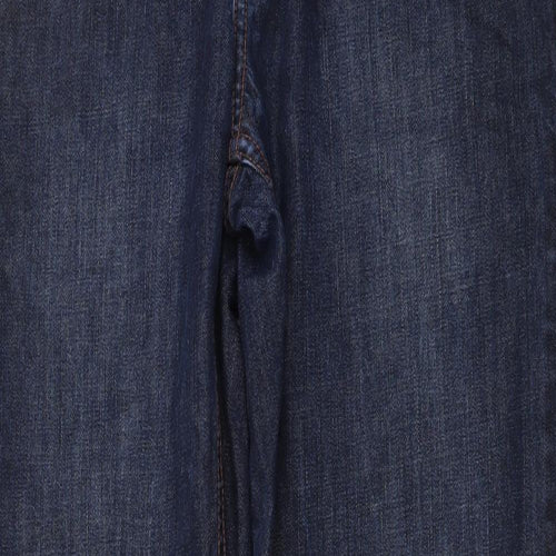 Animal Womens Blue Cotton Straight Jeans Size 30 in L30 in Relaxed Button