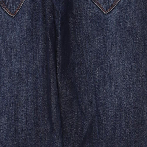 Animal Womens Blue Cotton Straight Jeans Size 30 in L30 in Relaxed Button