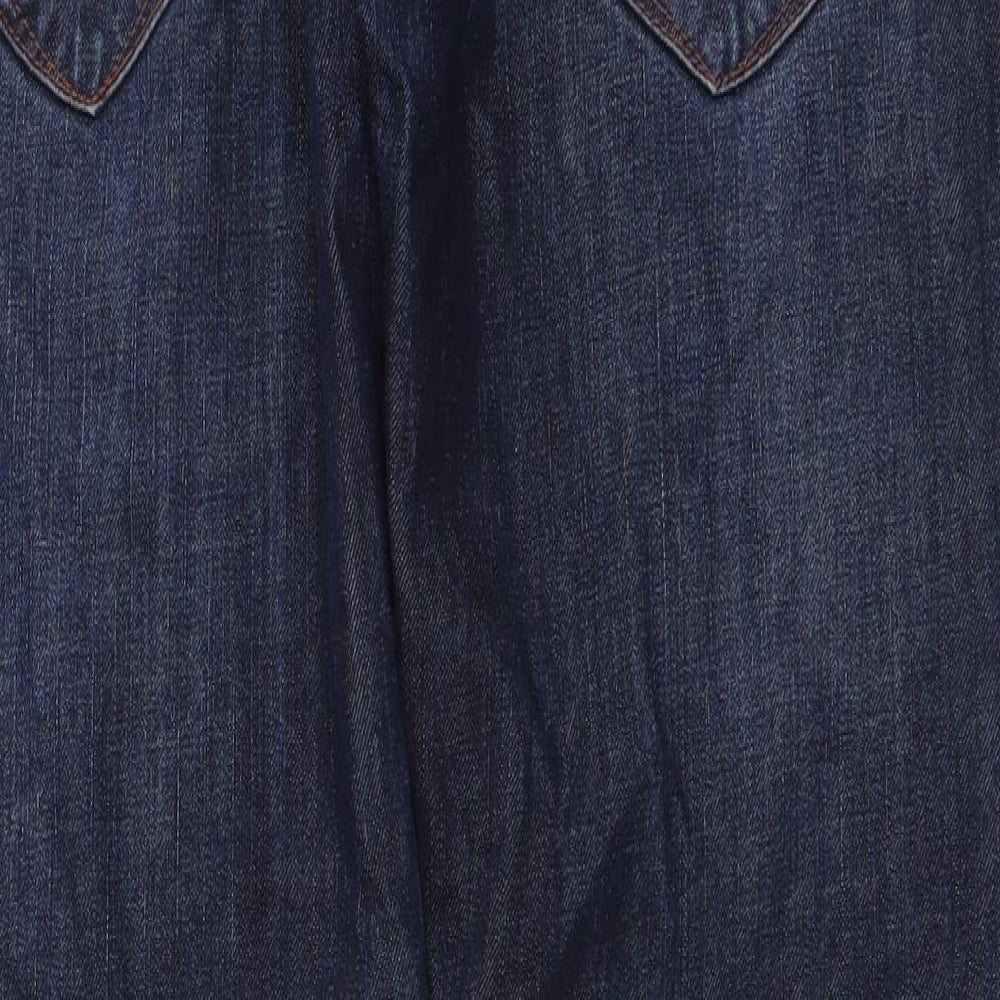 Animal Womens Blue Cotton Straight Jeans Size 30 in L30 in Relaxed Button