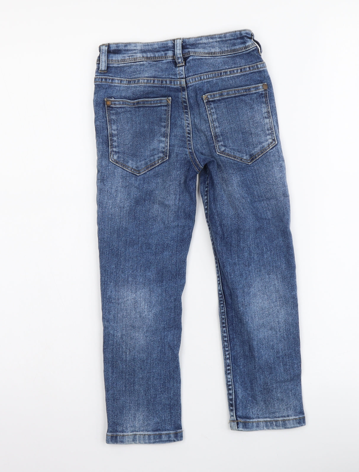 NEXT Boys Blue Cotton Straight Jeans Size 5 Years Regular Button