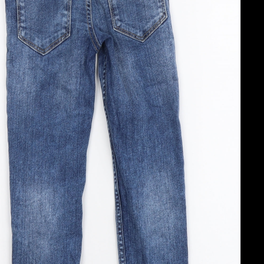 NEXT Boys Blue Cotton Straight Jeans Size 5 Years Regular Button