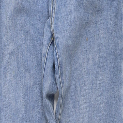 Momokrom Womens Blue Cotton Mom Jeans Size 8 L32 in Regular Button