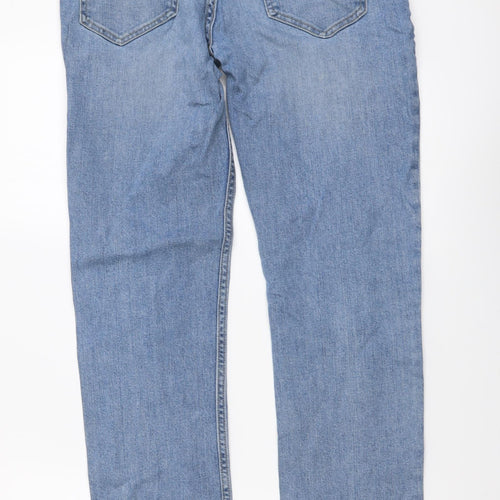 Topshop Mens Blue Cotton Skinny Jeans Size 30 in L32 in Regular Button