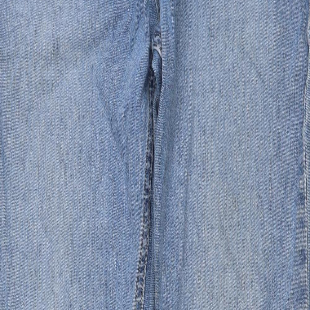 Topshop Mens Blue Cotton Skinny Jeans Size 30 in L32 in Regular Button