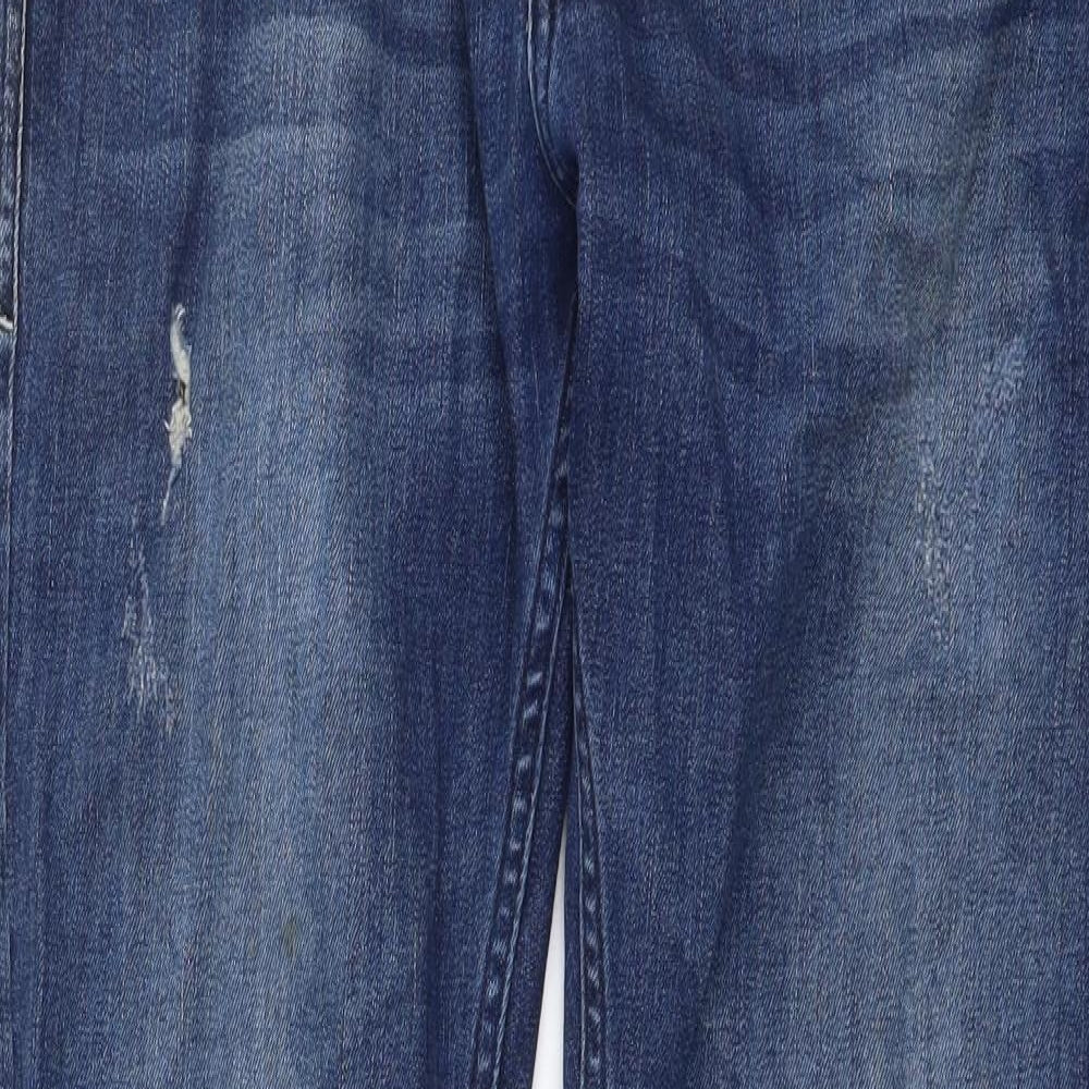 Blue Jeans Mens Blue Cotton Skinny Jeans Size 32 in L30 in Slim Button