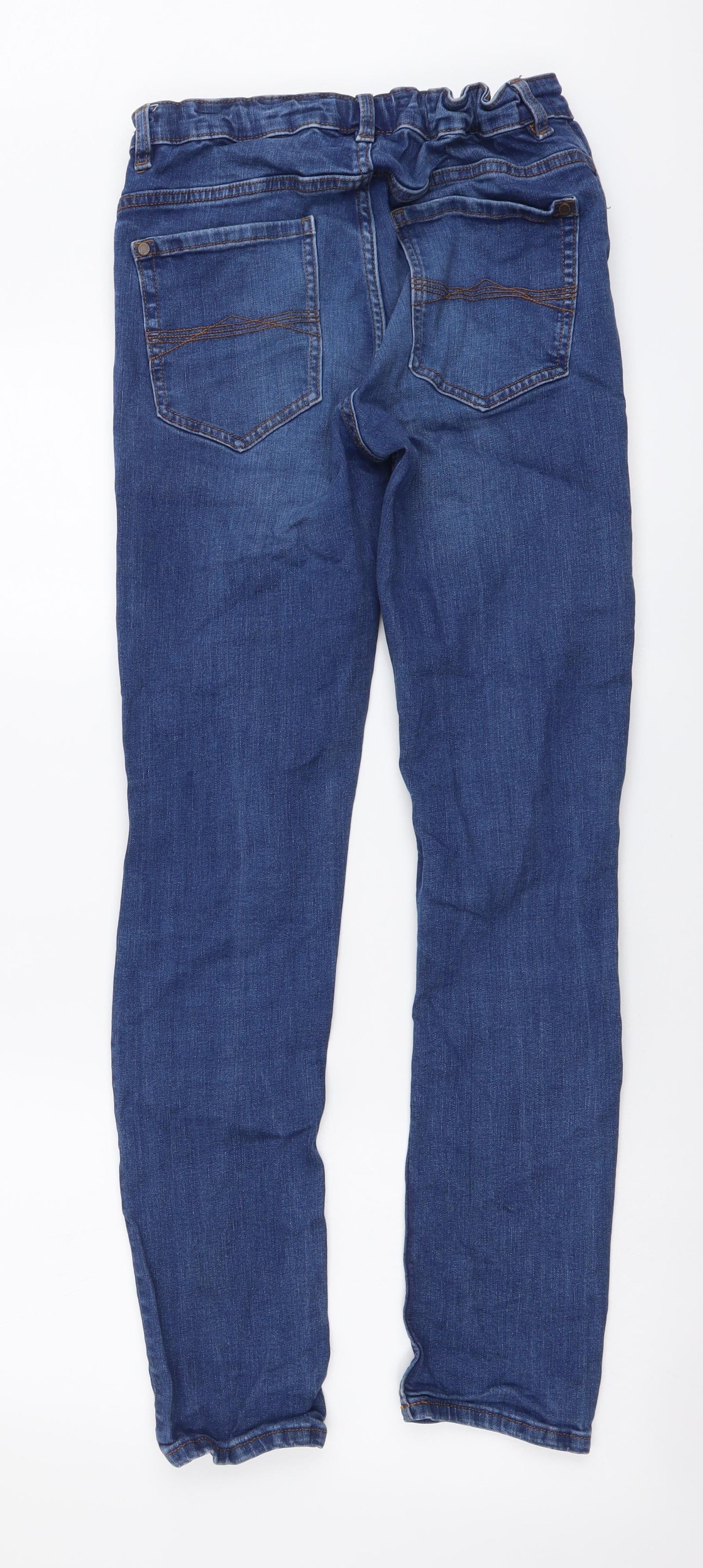 NEXT Boys Blue Cotton Skinny Jeans Size 16 Years Regular Button