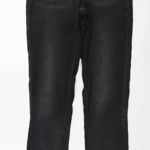 NEXT Womens Grey Cotton Skinny Jeans Size 8 L31 in Regular Button