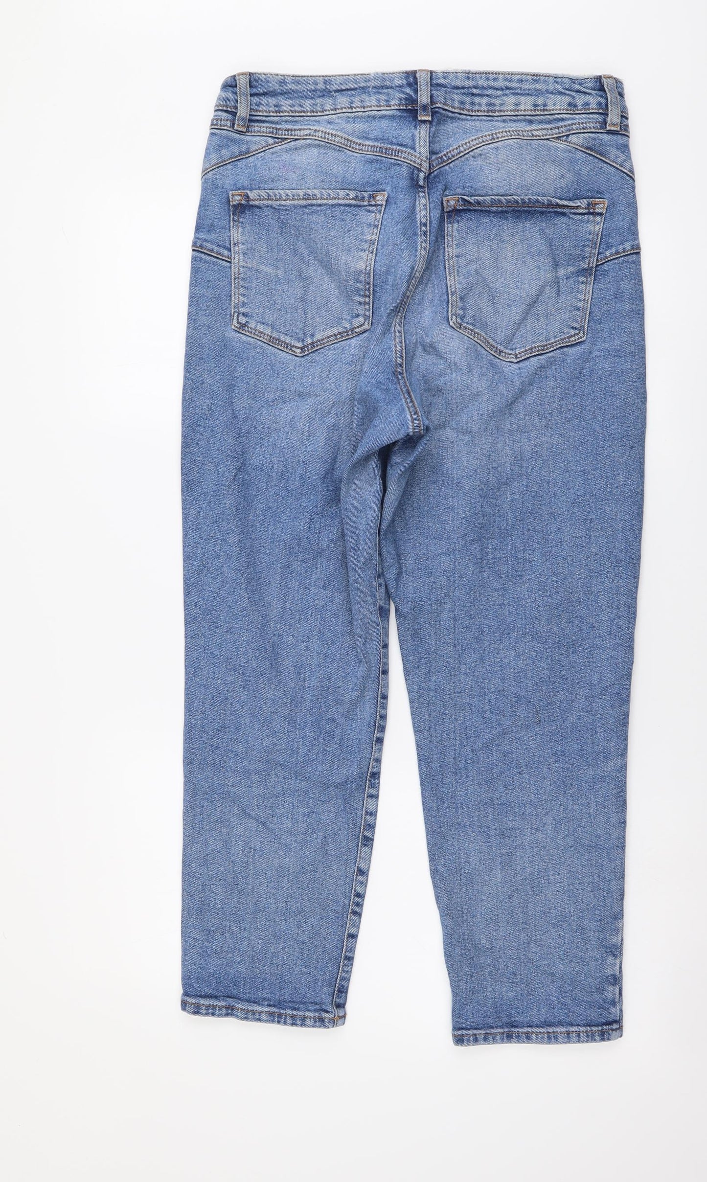 New Look Womens Blue Cotton Jegging Jeans Size 14 L25 in Regular Button