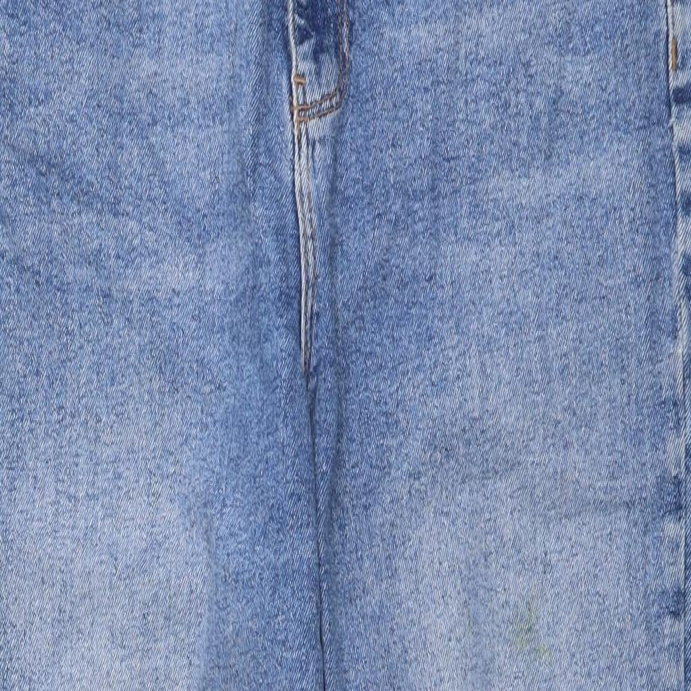 New Look Womens Blue Cotton Jegging Jeans Size 14 L25 in Regular Button