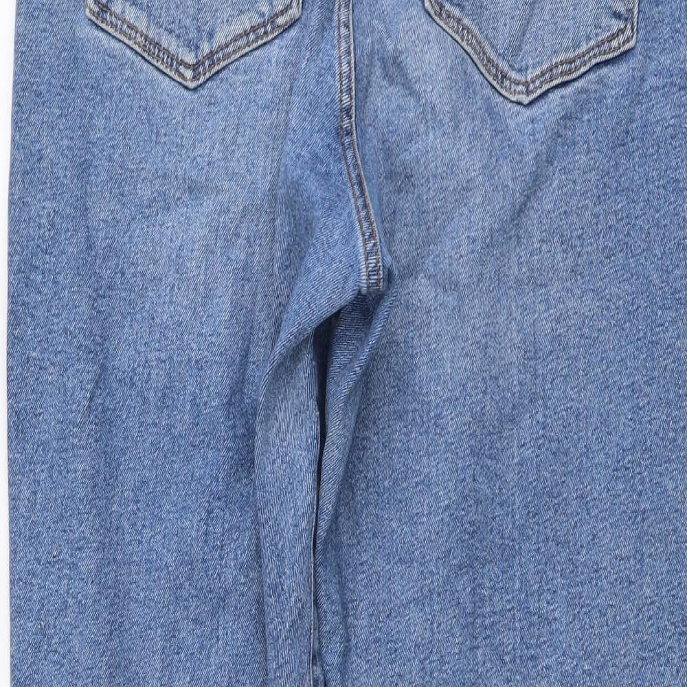 New Look Womens Blue Cotton Jegging Jeans Size 14 L25 in Regular Button