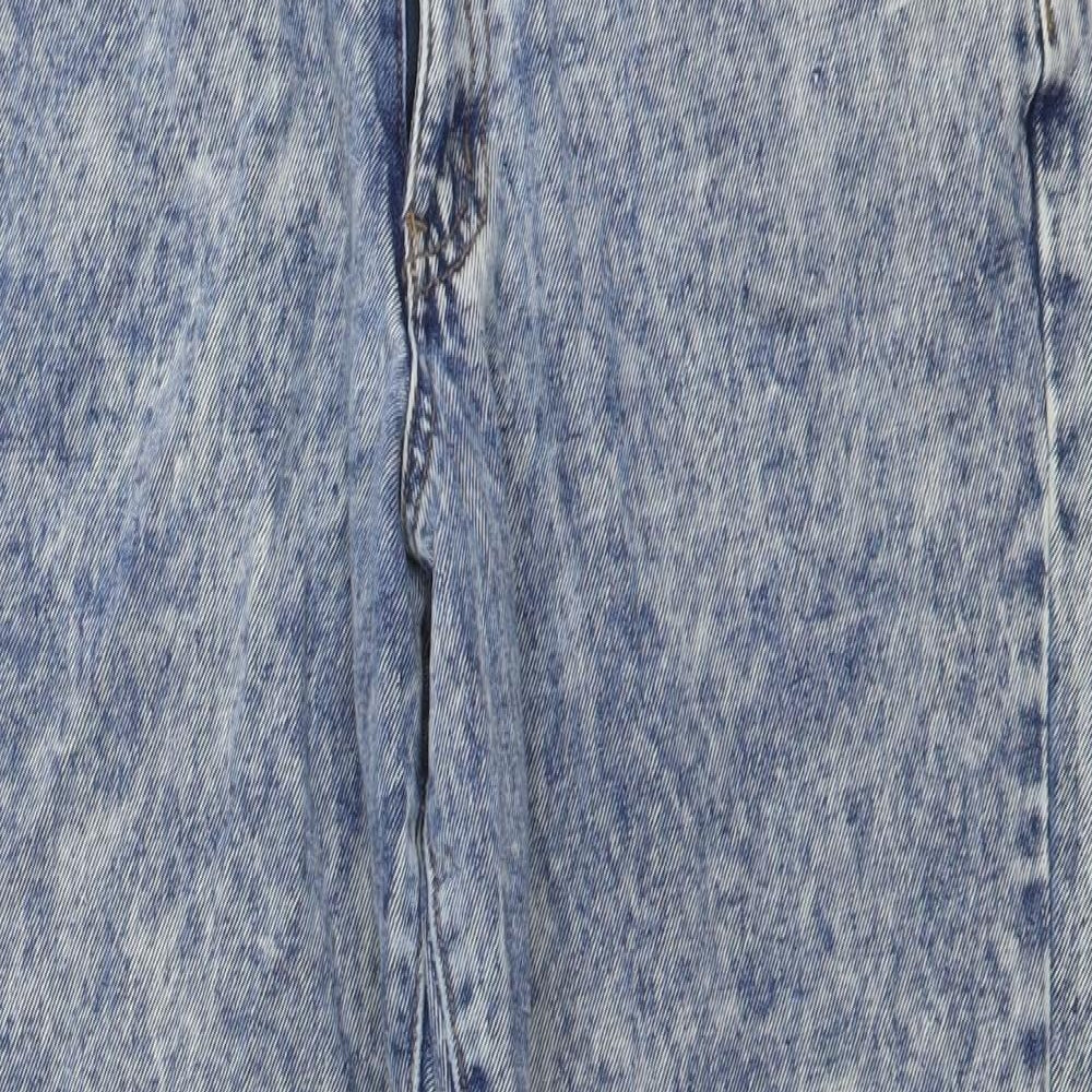 Missguided Womens Blue Cotton Mom Jeans Size 8 L26 in Regular Button