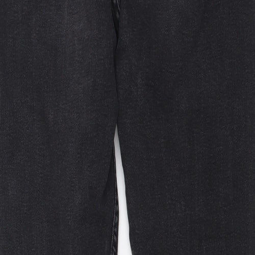 Bershka Womens Grey Cotton Skinny Jeans Size L L28 in Regular Button