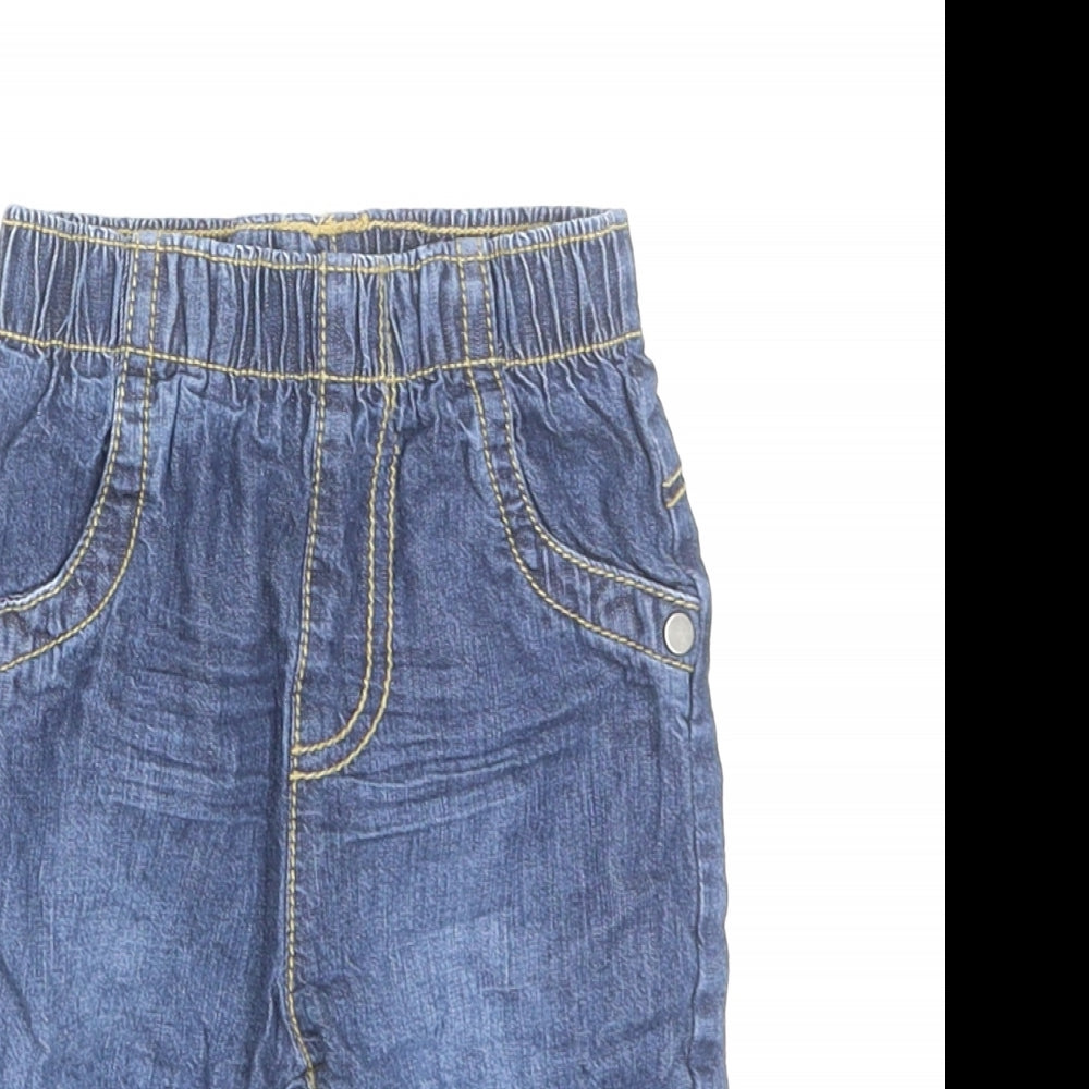 George Baby Blue Cotton Capri Jeans Size 6-9 Months Pullover