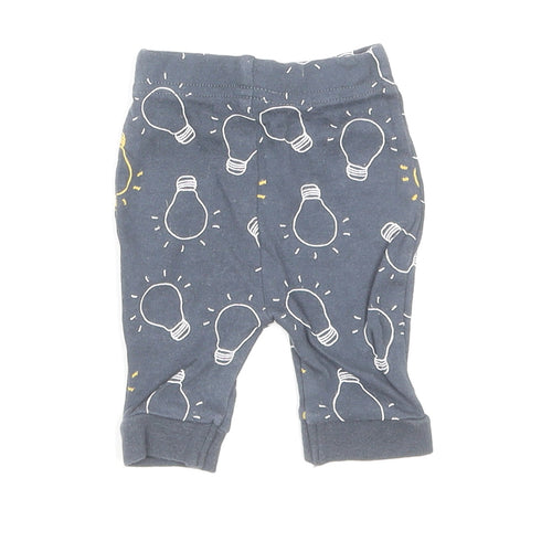 Nutmeg Baby Grey Geometric Cotton Sweatpants Leggings Size Newborn Pullover - Lightbulbs