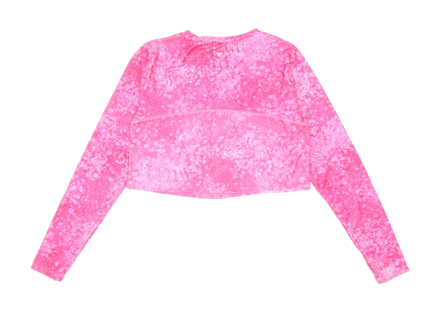 Primark Womens Pink Polyester Cropped T-Shirt Size XL Round Neck Pullover