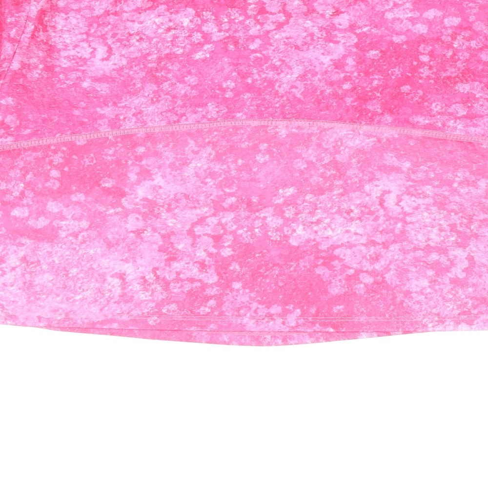 Primark Womens Pink Polyester Cropped T-Shirt Size XL Round Neck Pullover