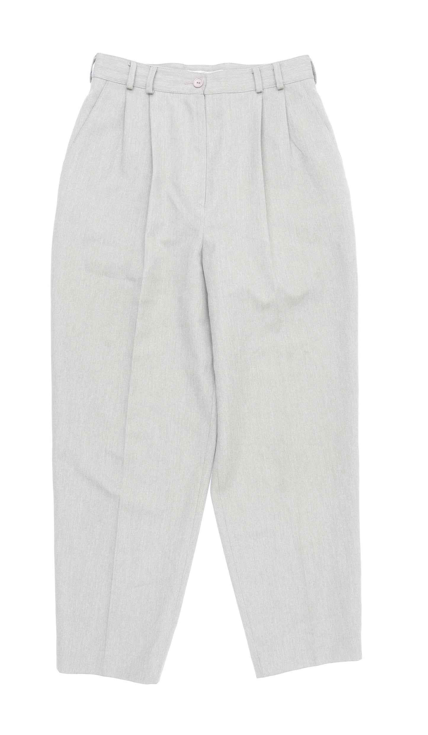 C&A Womens Beige Polyester Carrot Trousers Size 12 L27 in Regular Zip