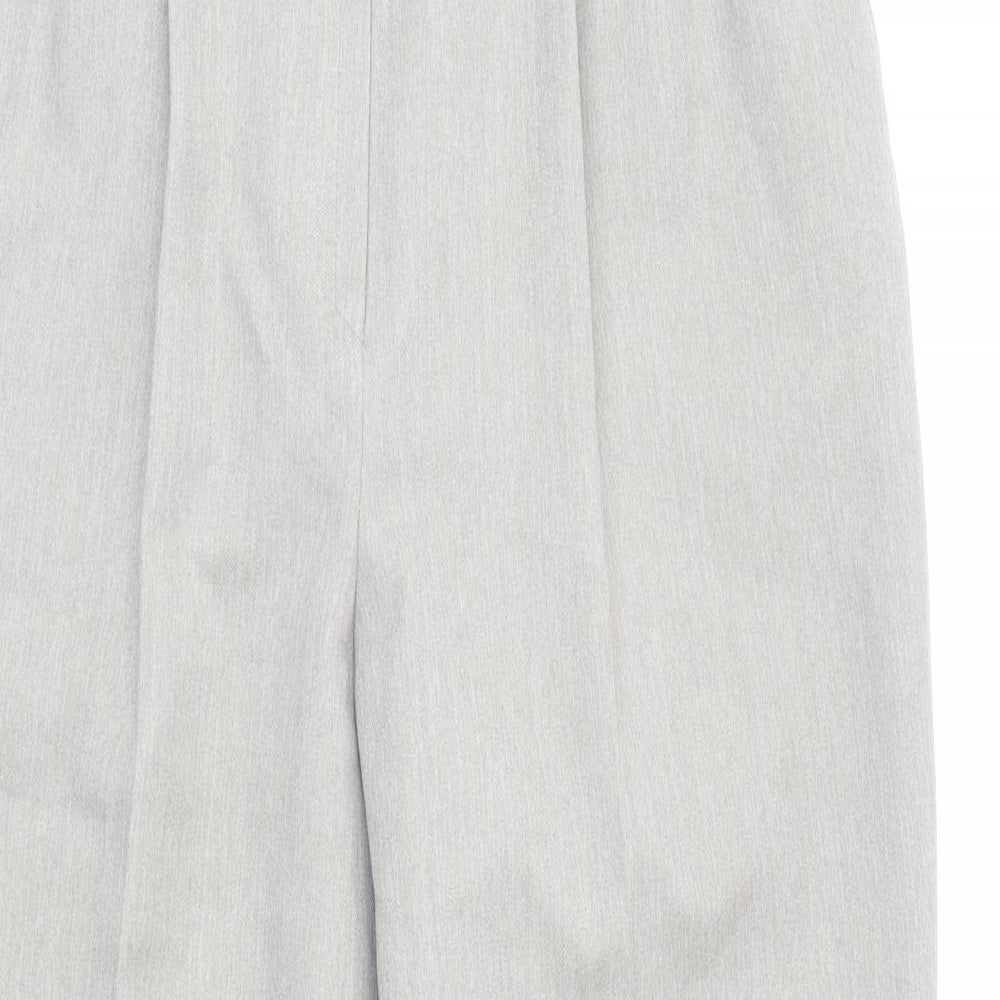 C&A Womens Beige Polyester Carrot Trousers Size 12 L27 in Regular Zip