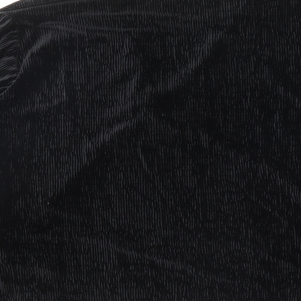 George Womens Black Polyester Wrap Blouse Size 22 V-Neck - Tie