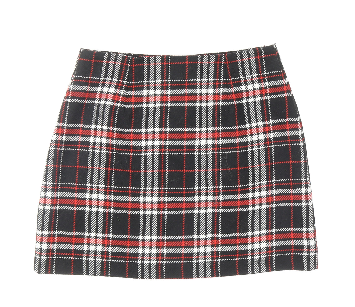 Matalan Womens Multicoloured Plaid Polyester A-Line Skirt Size 14 Zip
