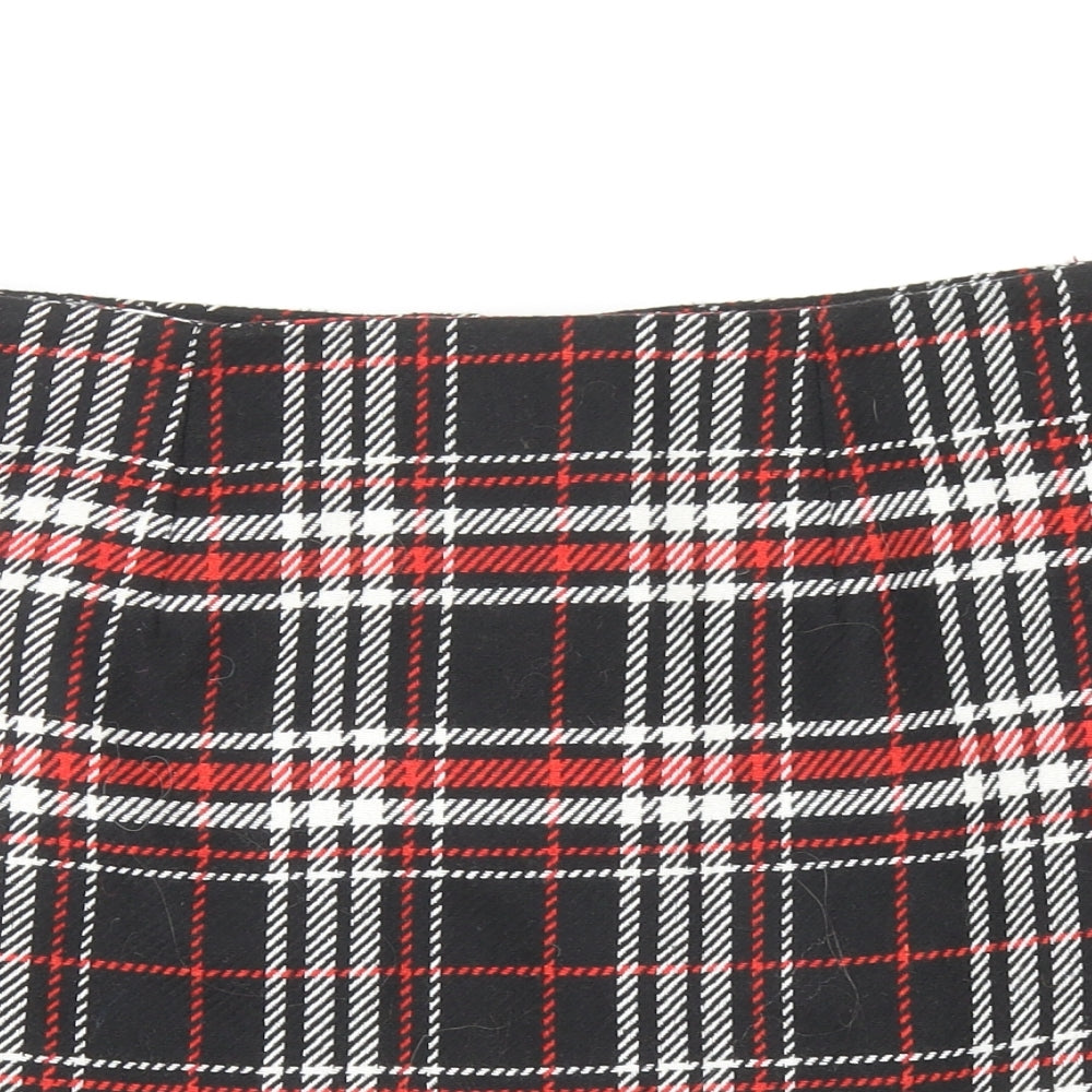 Matalan Womens Multicoloured Plaid Polyester A-Line Skirt Size 14 Zip
