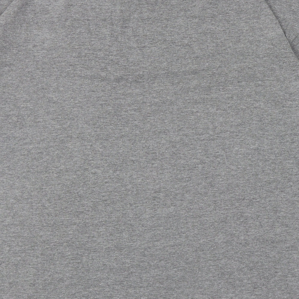 F&F Womens Grey Cotton Basic T-Shirt Size 18 Boat Neck - Star