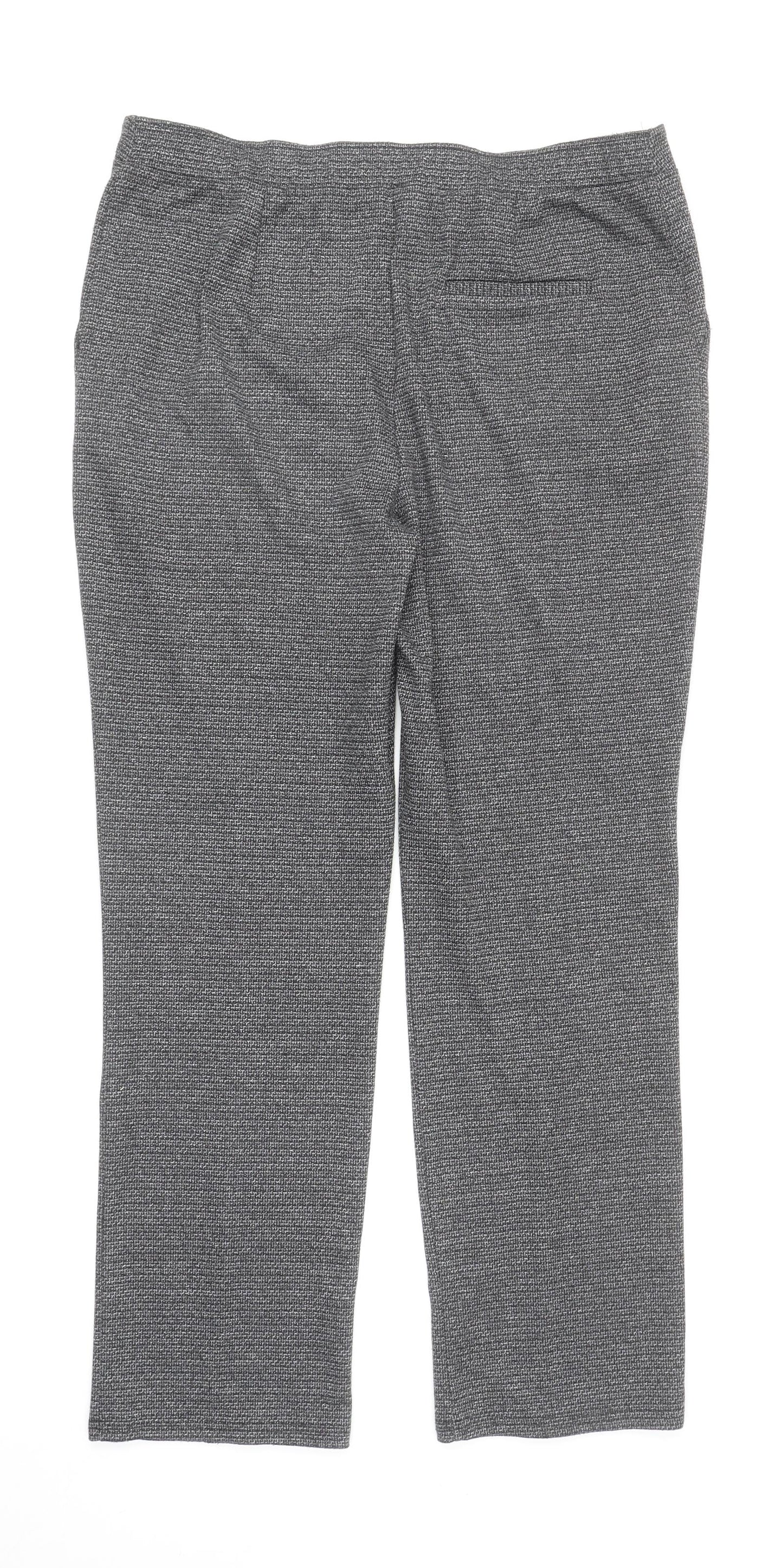 George Womens Grey Polyester Trousers Size 16 L29 in Regular Button
