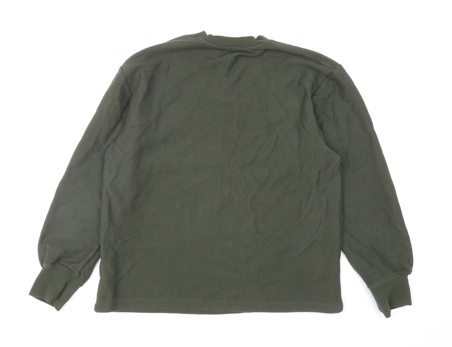 Topman Mens Green Cotton Pullover Sweatshirt Size XS