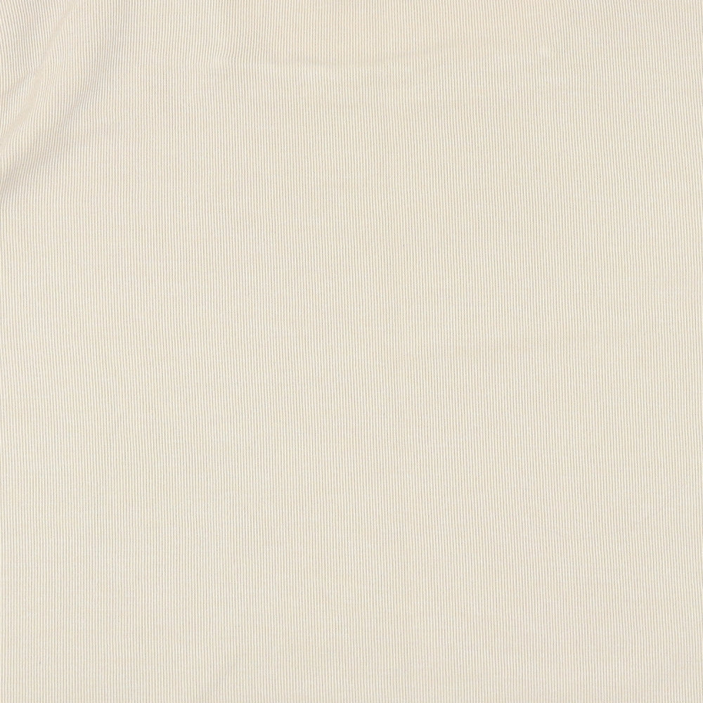 Bonmarché Womens Beige Square Neck Polyester Pullover Jumper Size L