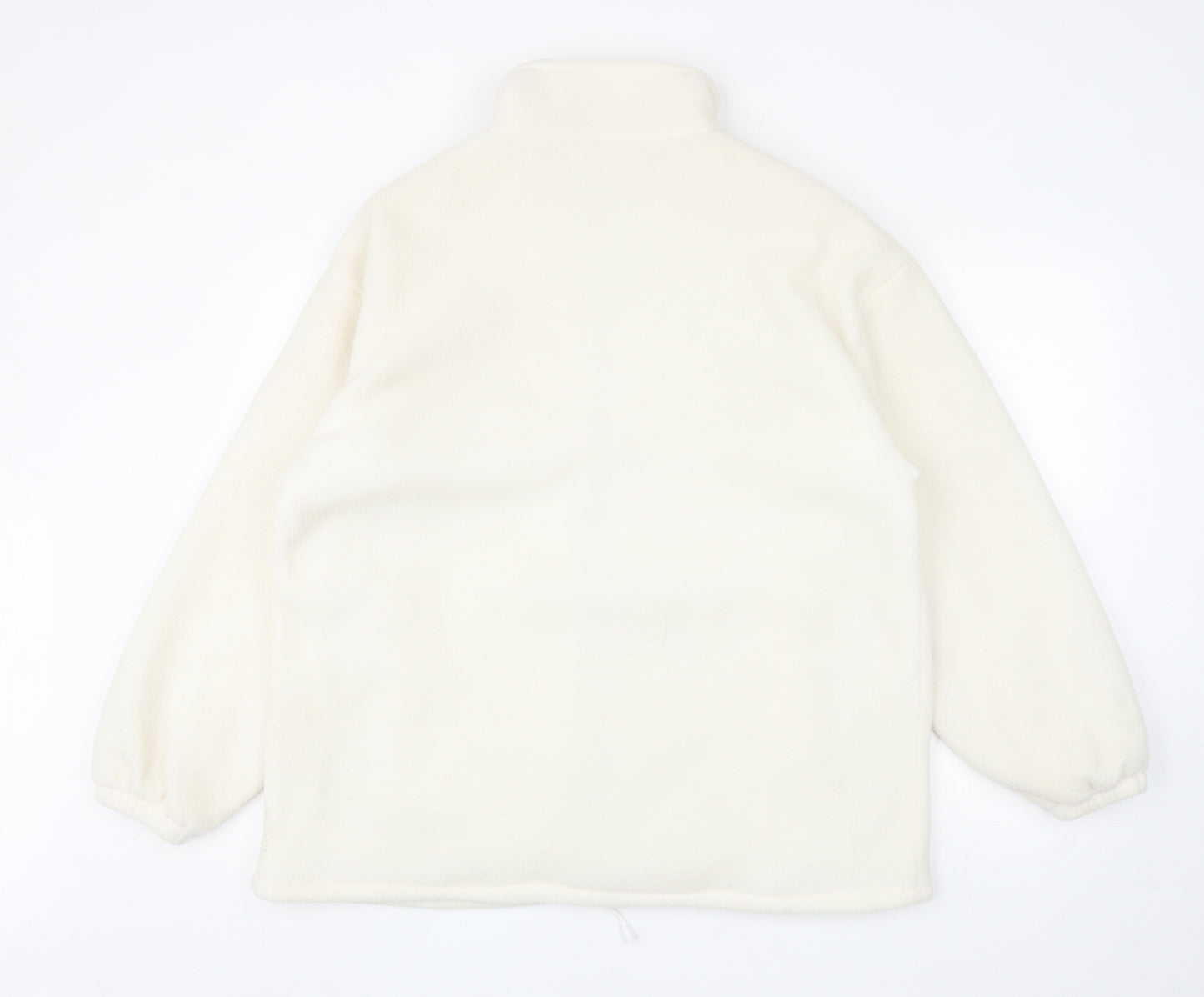 Preworn Womens Ivory Jacket Coatigan Size L Zip