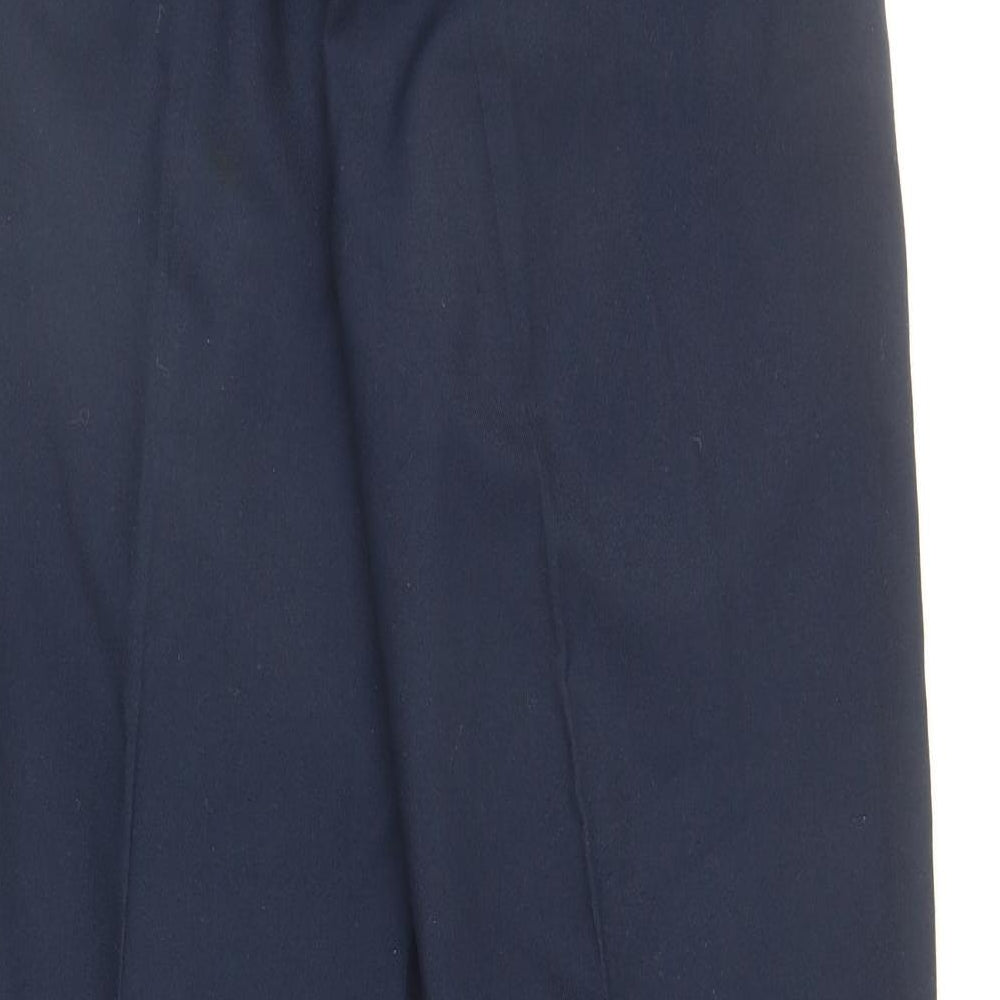 Preworn Mens Blue Polyester Dress Pants Trousers Size 34 in L29 in Regular Zip