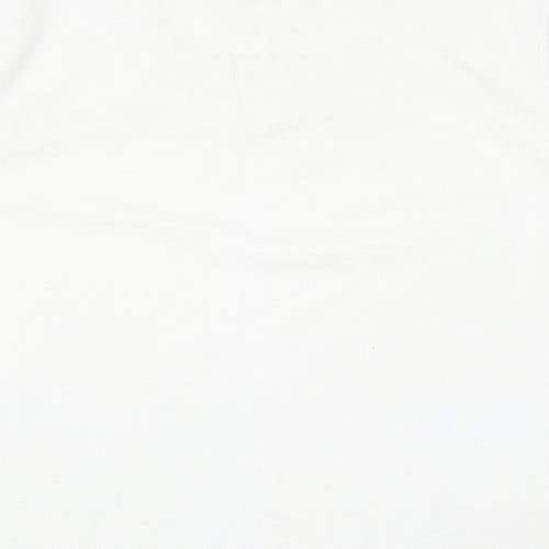 Bonmarché Womens White Square Neck Polyester Pullover Jumper Size L