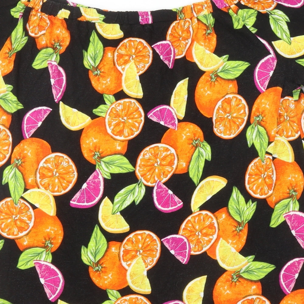 George Womens Multicoloured Geometric Viscose Basic T-Shirt Size 18 Off the Shoulder - Fruit