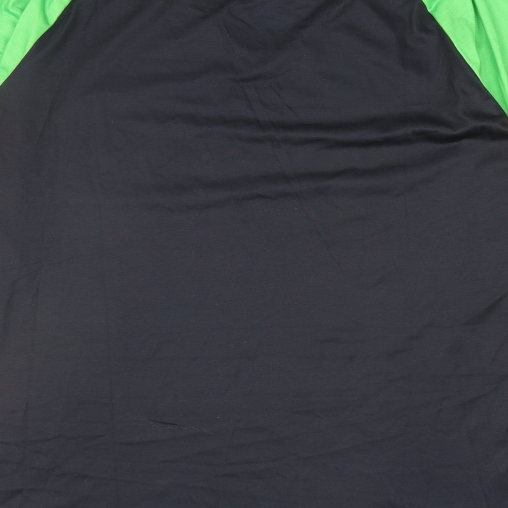 Preworn Mens Multicoloured Colourblock Polyester T-Shirt Size 2XL V-Neck - Peace Love Music