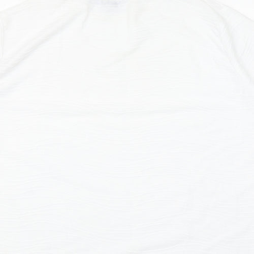 EWM Womens White Polyester Basic T-Shirt Size XL Round Neck - Textured