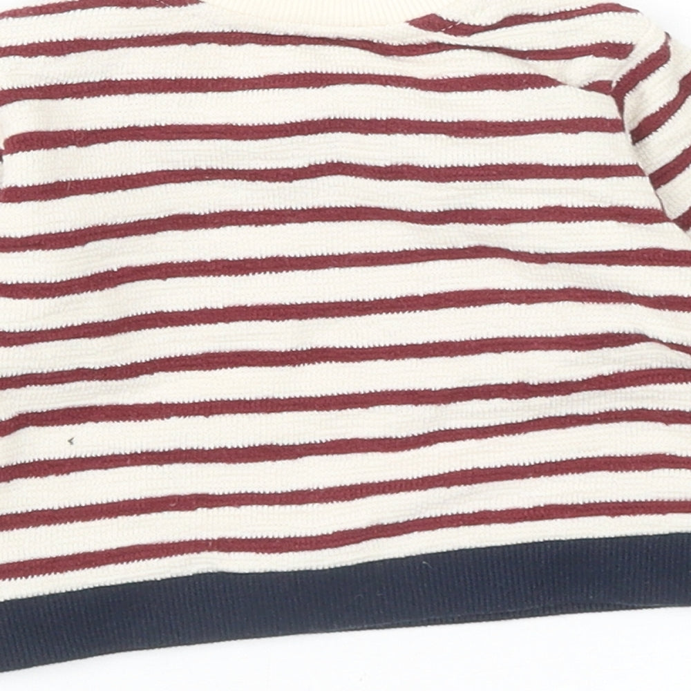 Nutmeg Baby Multicoloured Striped Cotton Pullover Jumper Size 0-3 Months Snap - 8