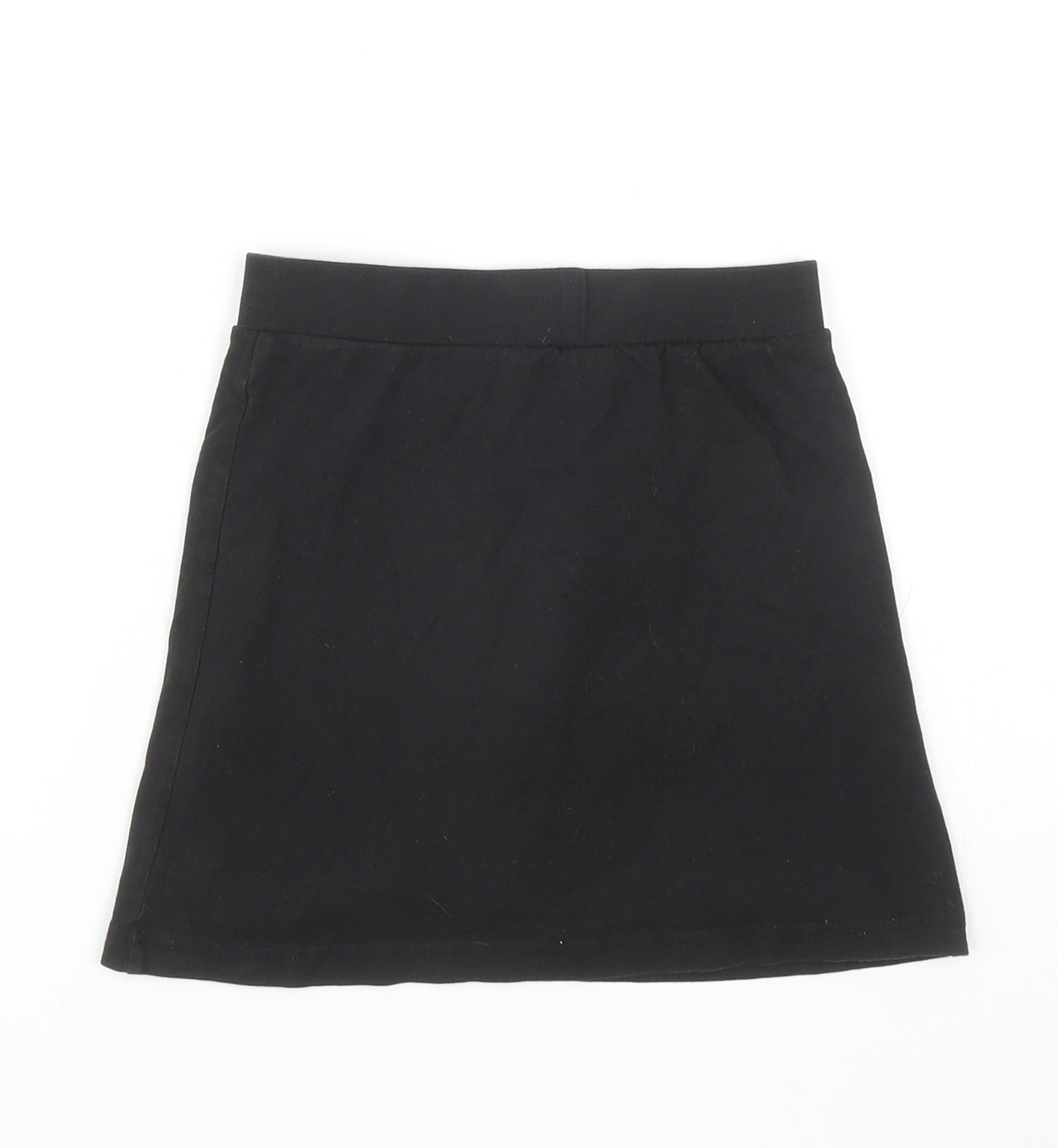 Nutmeg Girls Black Cotton A-Line Skort Size 7-8 Years Regular Pull On