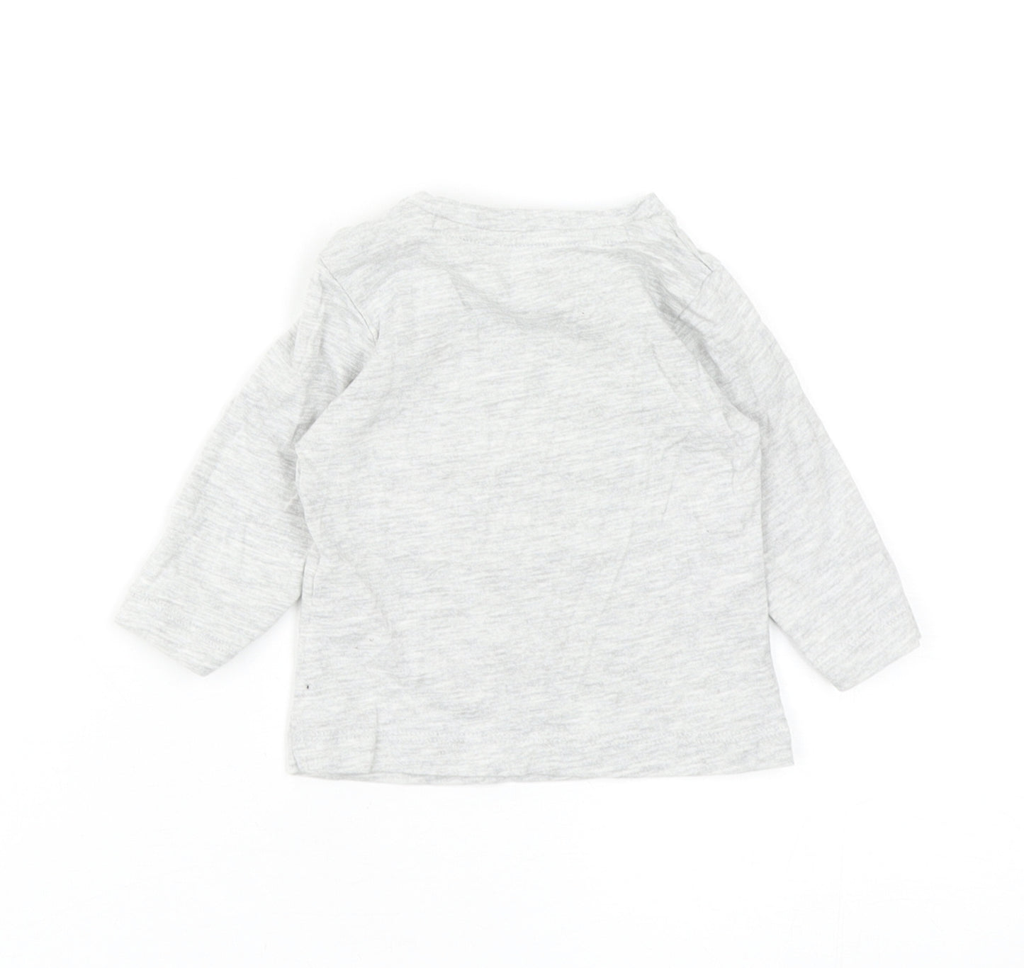 Nutmeg Baby Grey Cotton Basic T-Shirt Size 0-3 Months Round Neck Snap - I'm Awesome Like My Dada