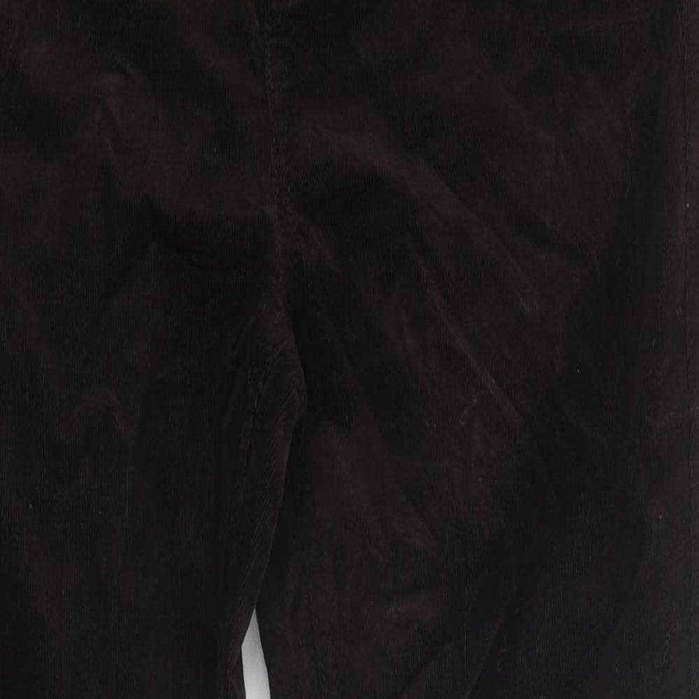 Marks and Spencer Womens Brown 100% Cotton Straight Jeans Size 14 L30 in Regular Zip