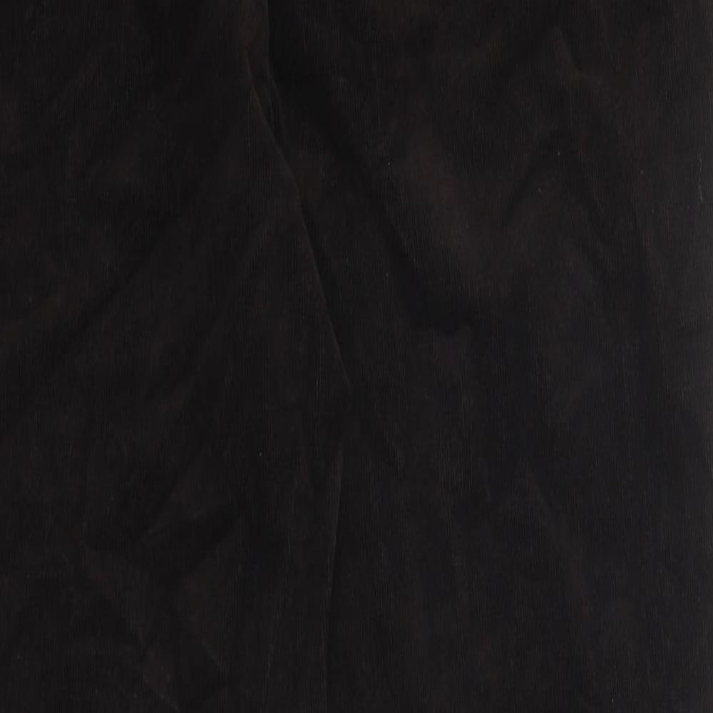 Marks and Spencer Womens Brown 100% Cotton Straight Jeans Size 14 L30 in Regular Zip