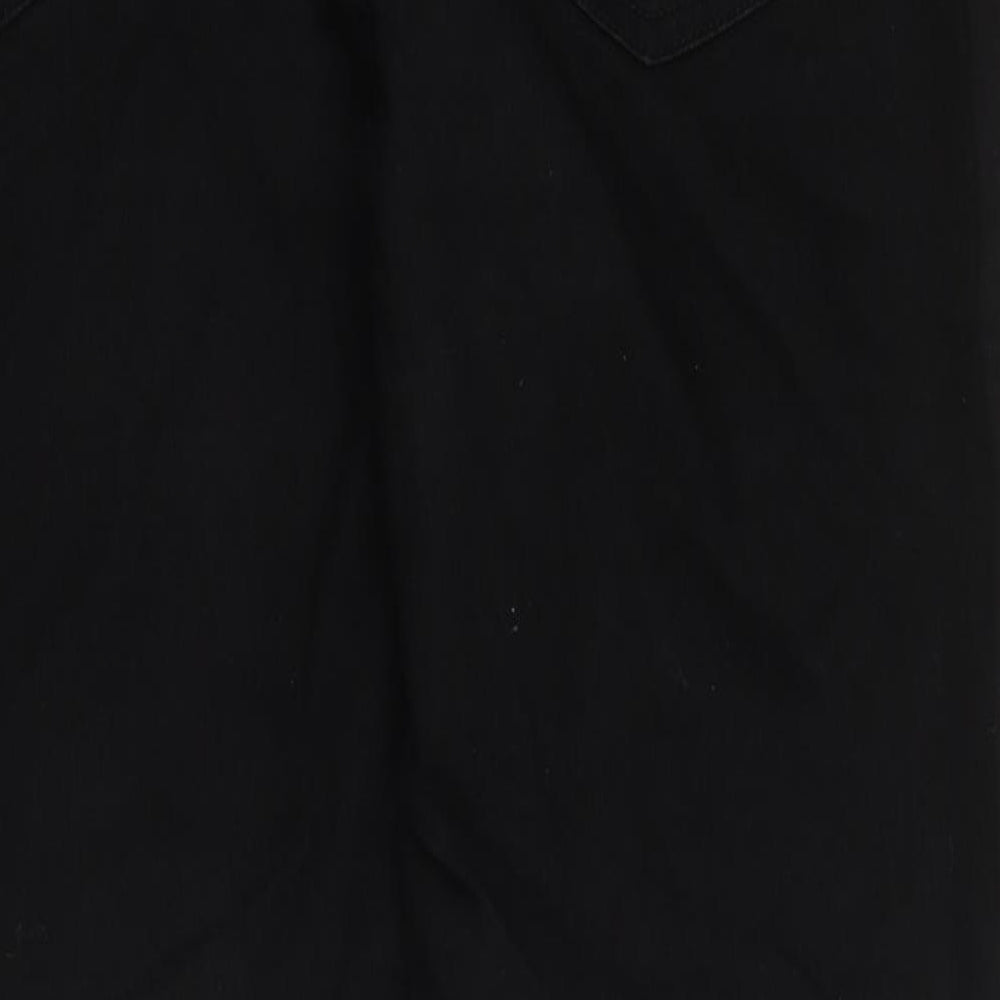 Marks and Spencer Womens Black 100% Cotton Bootcut Jeans Size 20 L30 in Regular Zip