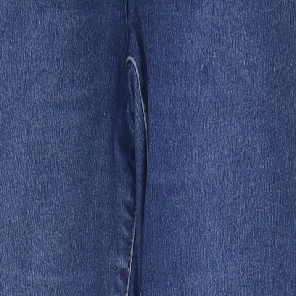 Nutmeg Womens Blue 100% Cotton Skinny Jeans Size 14 L30 in Regular Zip