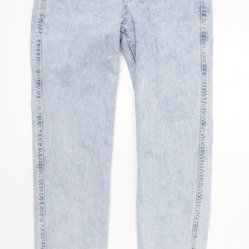 Pull&Bear Womens Blue 100% Cotton Skinny Jeans Size 30 in L29 in Regular Zip