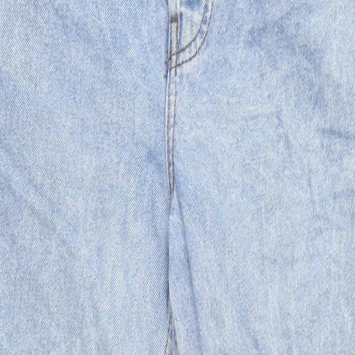Marks and Spencer Womens Blue 100% Cotton Straight Jeans Size 26 in L26 in Regular Zip
