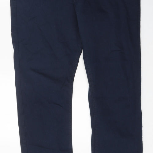 Marks and Spencer Womens Blue 100% Cotton Straight Jeans Size 38 in L29 in Regular Zip