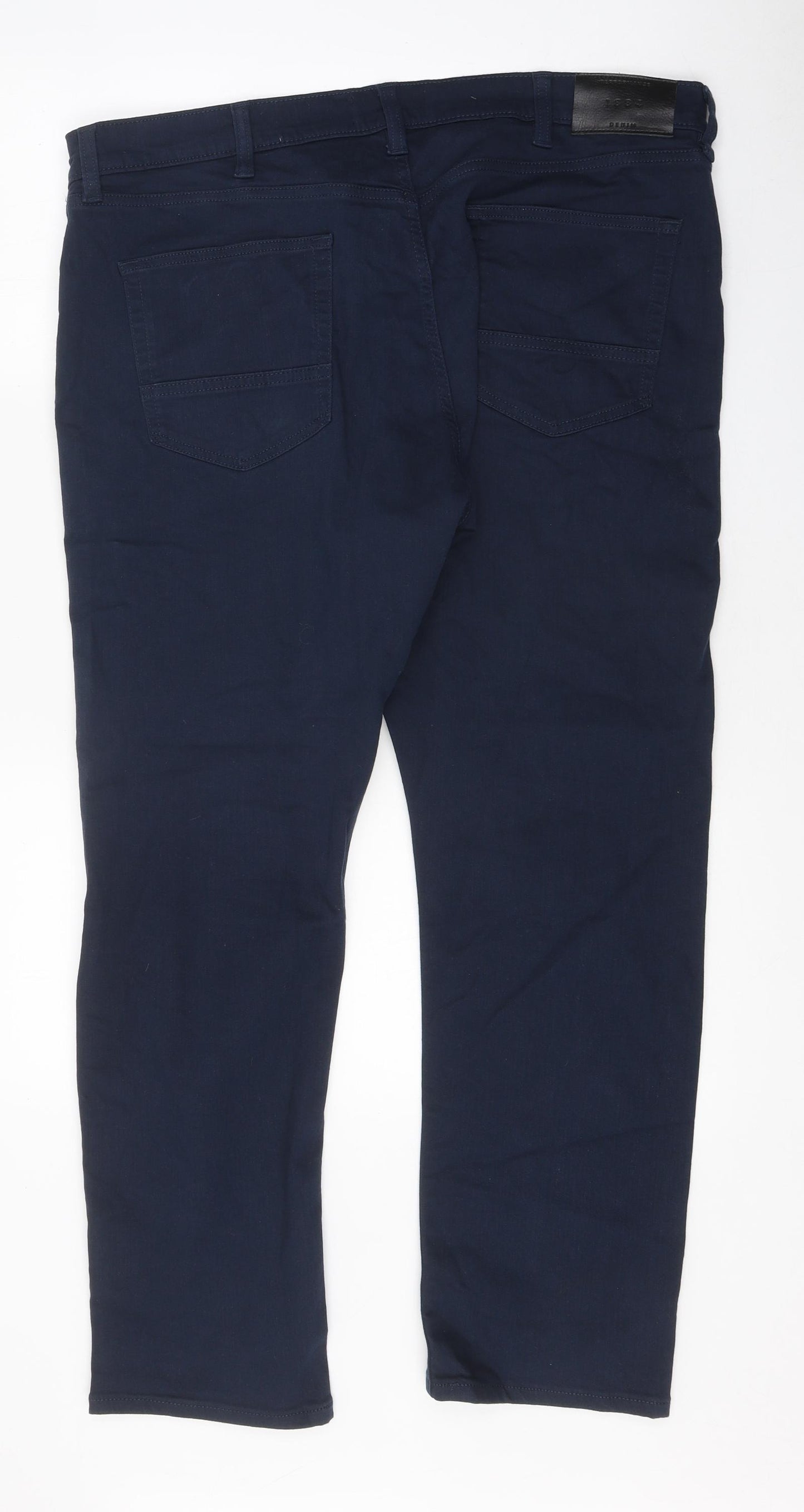 Marks and Spencer Womens Blue 100% Cotton Straight Jeans Size 38 in L29 in Regular Zip