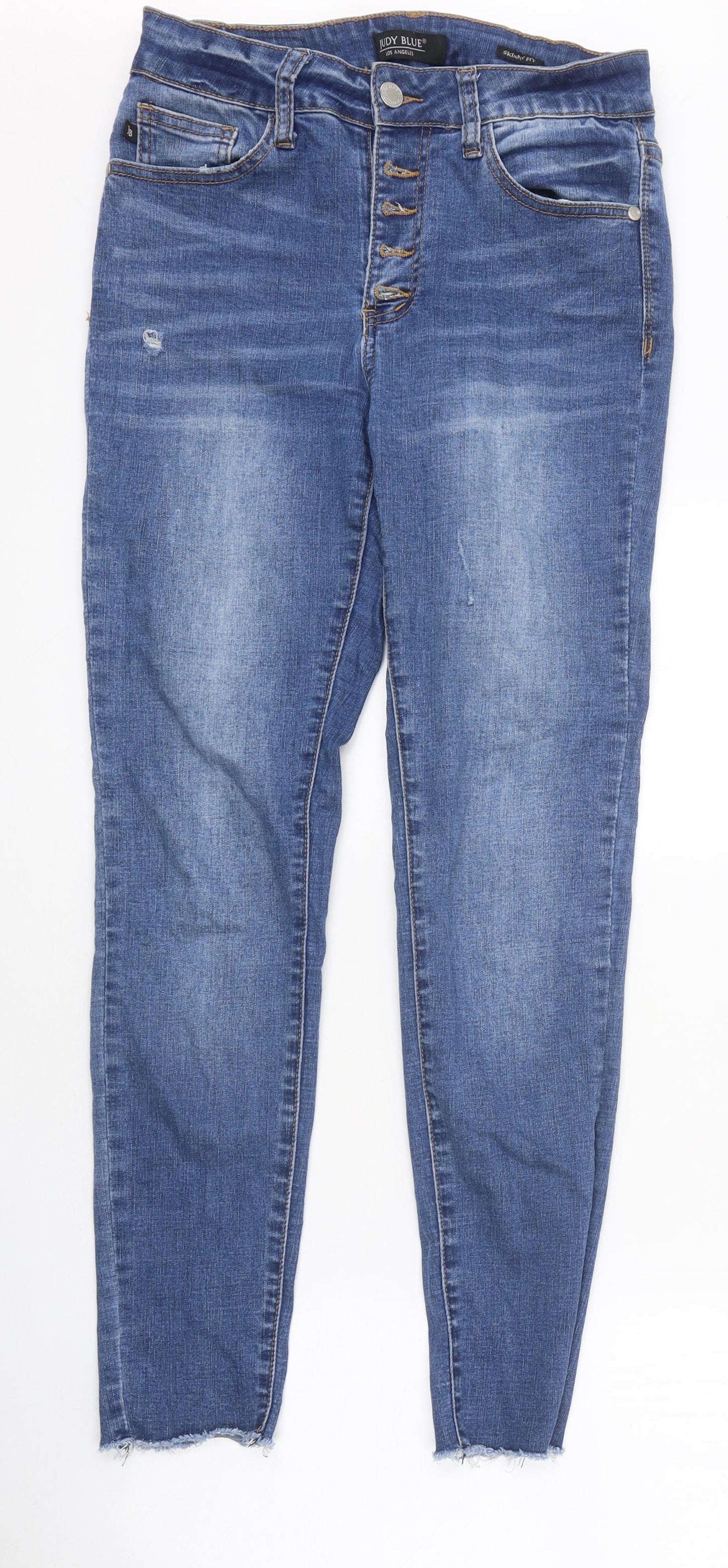 Judy Blue Womens Blue 100% Cotton Skinny Jeans Size 32 in L27 in Regular Zip